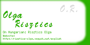 olga risztics business card